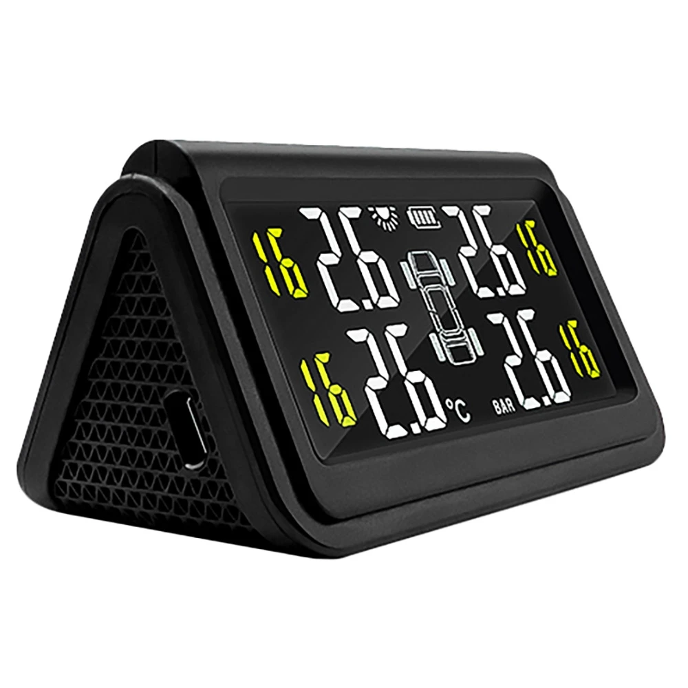 Smart Car TPMS Tyre Pressure Monitoring System Solar Power Charging Digital LCD Display Auto Security Alarm
Smart Car TPMS Tyre Pressure Monitoring System Solar Power Charging Digital LCD Display Auto Security Alarm