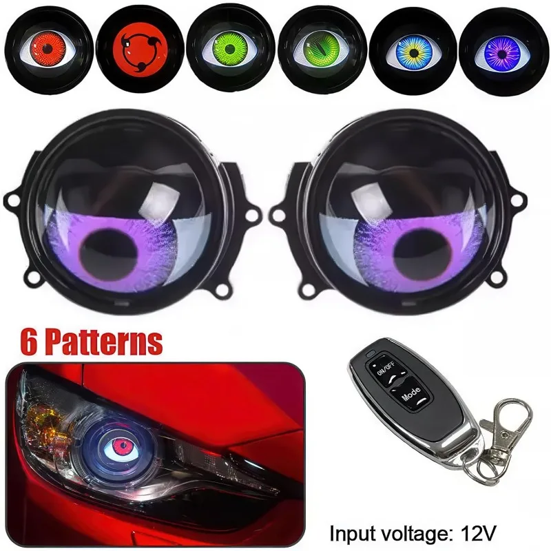 12V Automotive Devil Eye Lights LED Dynamic 6 Modes Adjustable Demon Eye Lens Projector Pattern Car Atmosphere Bulb USB Powered
12V Automotive Devil Eye Lights LED Dynamic 6 Modes Adjustable Demon Eye Lens Projector Pattern Car Atmosphere Bulb USB Powered