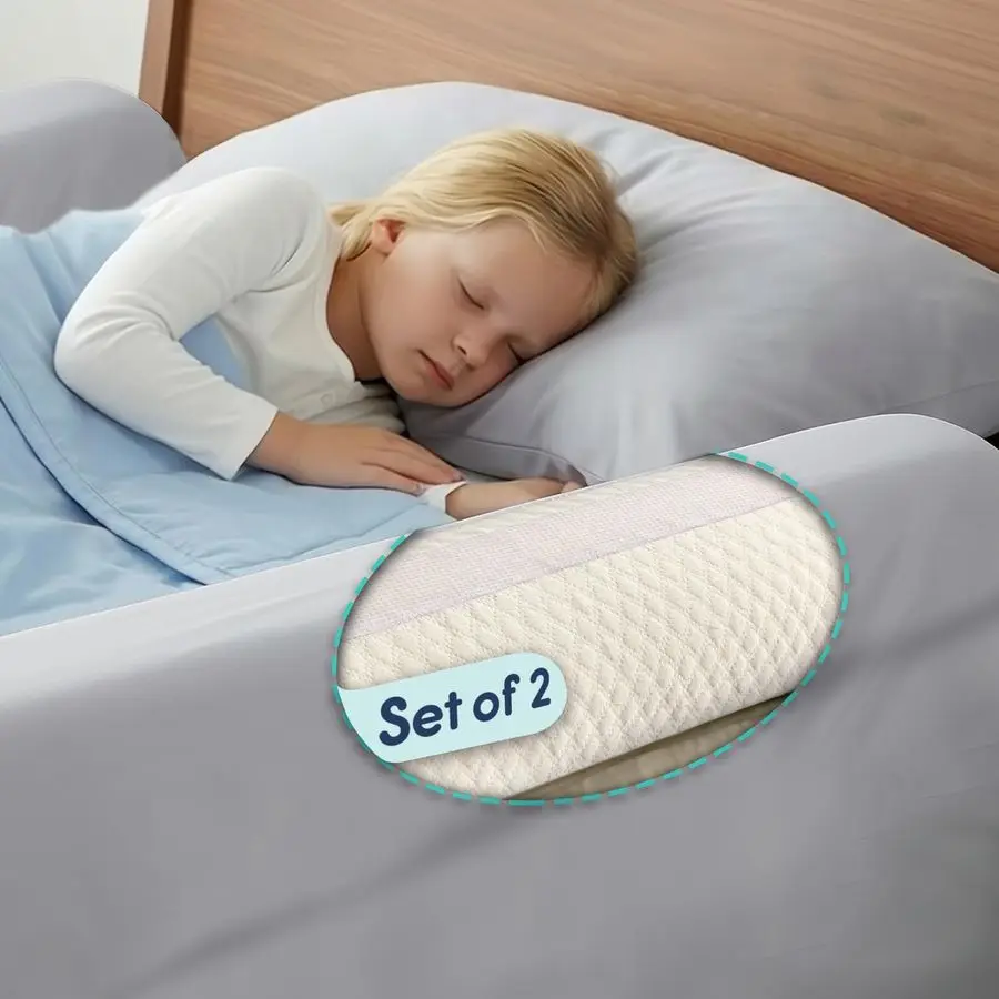 2Pack Foam Bed Bumpers for Toddlers, Toddler Bed Rails w Waterresistant Cover, Bed Guard Rail for Toddlers for Twin, Queen, King
2Pack Foam Bed Bumpers for Toddlers, Toddler Bed Rails w Waterresistant Cover, Bed Guard Rail for Toddlers for Twin, Queen, King