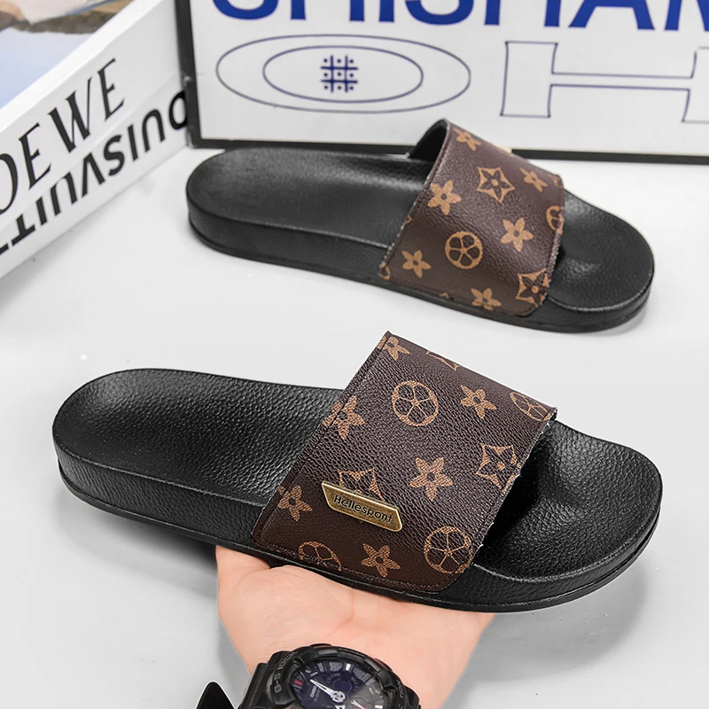 Classic Luxury Style One Band Men Slides Fashion All Match Casual Non Slip Beach Slippers
Classic Luxury Style One Band Men Slides Fashion All Match Casual Non Slip Beach Slippers