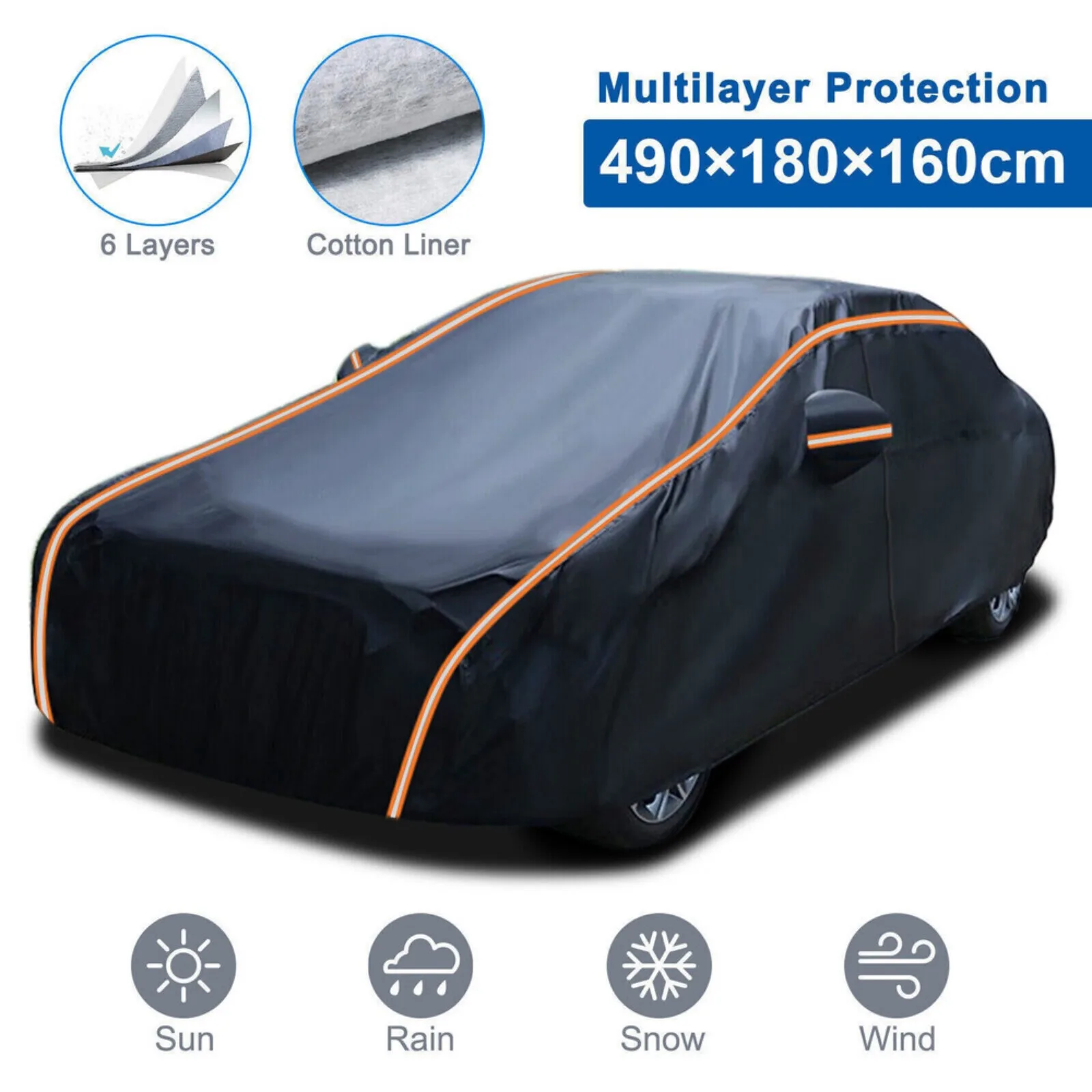 Чехол для автомобиля ACLONG 420D из ткани Оксфорд, всепогодная защита от дождя, снега и солнца
Чехол для автомобиля ACLONG 420D из ткани Оксфорд, всепогодная защита от дождя, снега и солнца