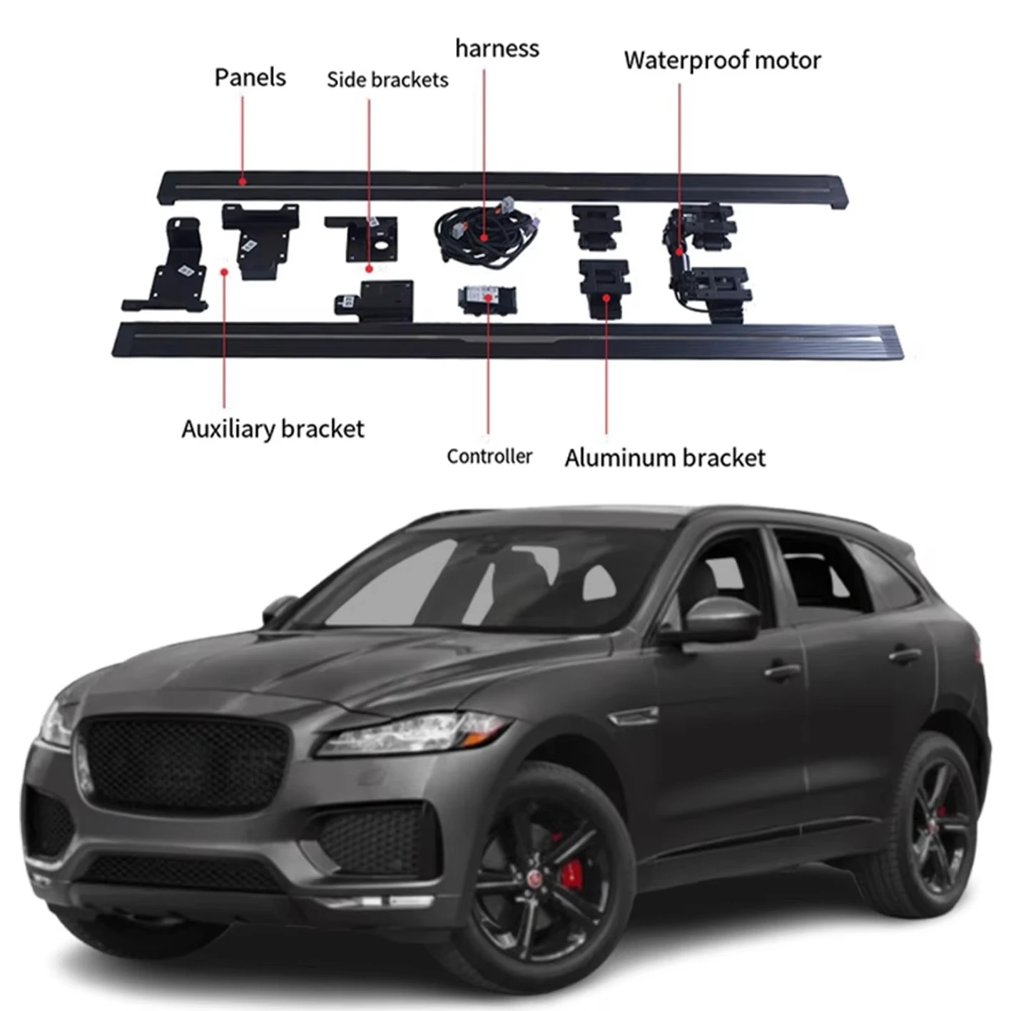 Newest Model Electric Side Steps Automatic Foot Step Running Board Aluminum for 16-20 Jaguar F-PACE
Newest Model Electric Side Steps Automatic Foot Step Running Board Aluminum for 16-20 Jaguar F-PACE