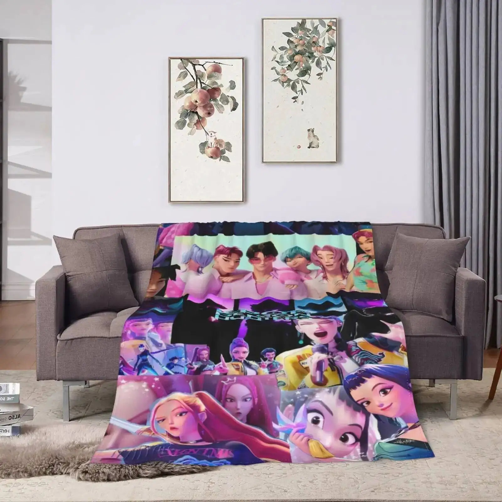 Funny Saboys&Huntrix Girls Cozy Super Soft Flannel Blanket,Popular Kpop Demon Hunter Anime Throw Blanket For Living Room Decor
Funny Saboys&Huntrix Girls Cozy Super Soft Flannel Blanket,Popular Kpop Demon Hunter Anime Throw Blanket For Living Room Decor