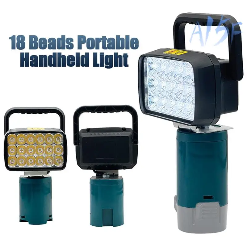A15F-18 Bead LED Working Light Spotlight Portable Lamp Handheld Outdoor Light For 10.8V 12V Lithium Battery BL1013
A15F-18 Bead LED Working Light Spotlight Portable Lamp Handheld Outdoor Light For 10.8V 12V Lithium Battery BL1013