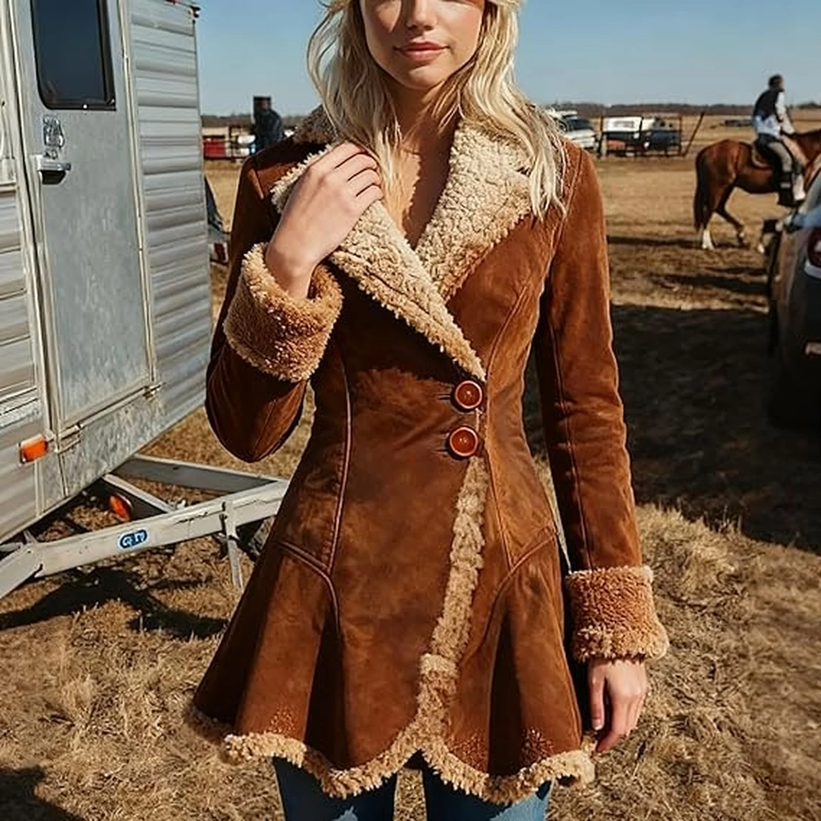 Осень-зима, новая женская джинсовая ветровка в стиле вестерн в стиле ретро, плюшевая модная теплая плюшевая куртка, женское уличное теплое пальто
Осень-зима, новая женская джинсовая ветровка в стиле вестерн в стиле ретро, плюшевая модная теплая плюшевая куртка, женское уличное теплое пальто