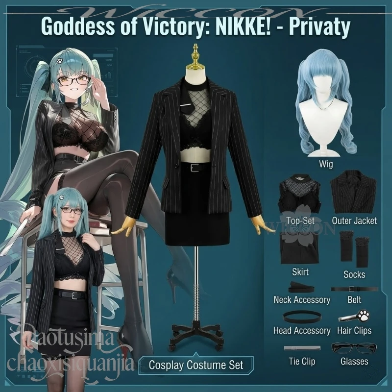 Privaty Sharp Lesson New Event Outfit Black Striped Suit Mini Dress Sexy Lingerie Wigs Cos Anime GODDESSS Game VICTORYSS Cosplay
Privaty Sharp Lesson New Event Outfit Black Striped Suit Mini Dress Sexy Lingerie Wigs Cos Anime GODDESSS Game VICTORYSS Cosplay