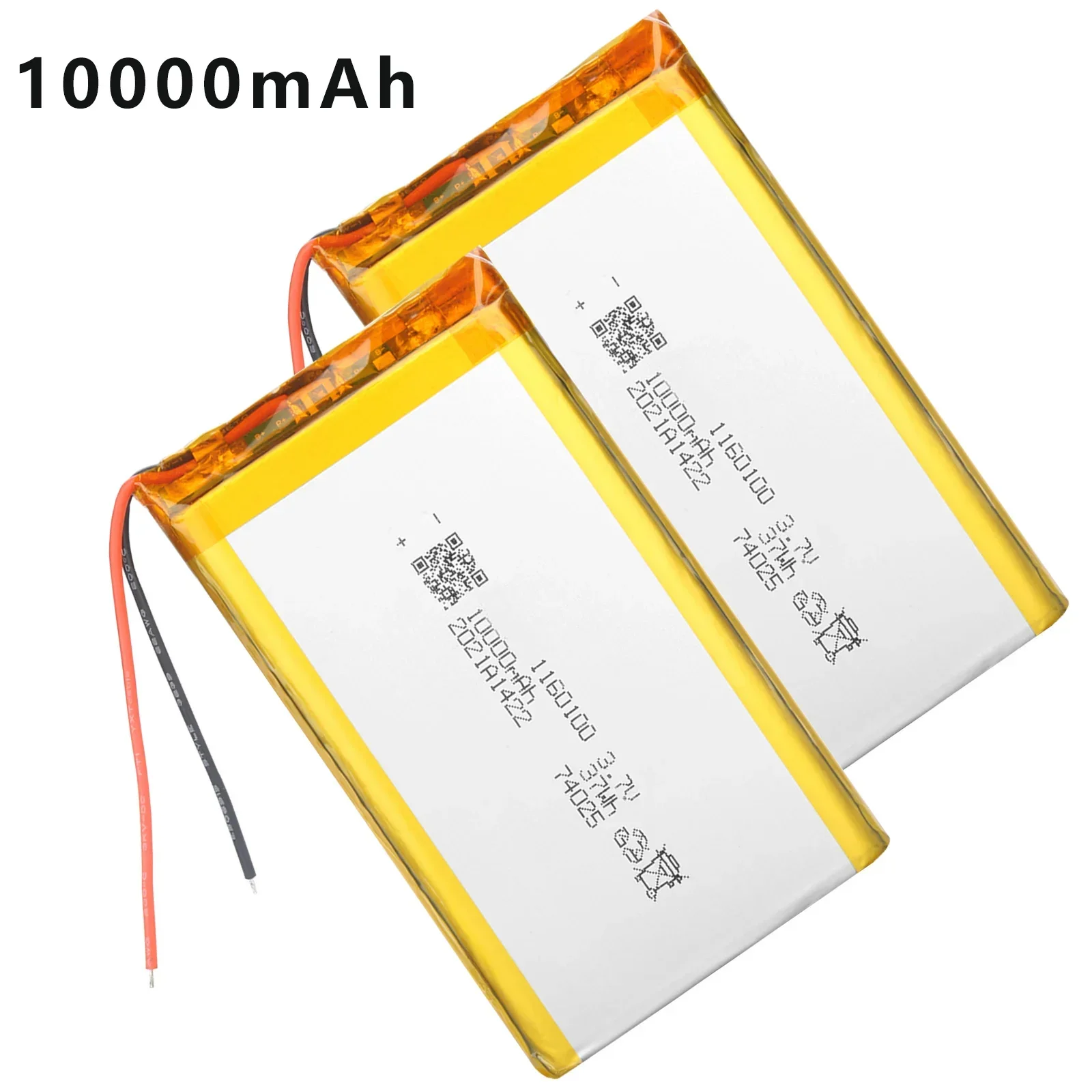 1160100 High Capacity 10000mah 3.7V Thickness 11mm Lipo Battery Rechargeable Flat Battery Laptop Batteries Power Bank
1160100 High Capacity 10000mah 3.7V Thickness 11mm Lipo Battery Rechargeable Flat Battery Laptop Batteries Power Bank