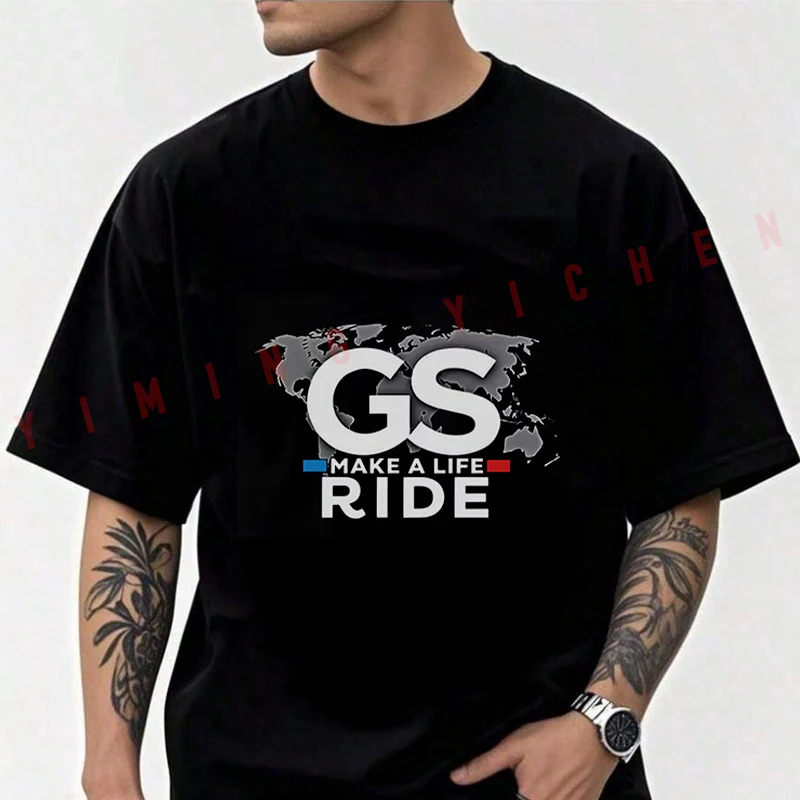 Men's Moto Cotton T-Shirt GS MAKE A LIFE RIDE Motorcycle Tshirt Adventure Casual O-Neck Top Tee
Men's Moto Cotton T-Shirt GS MAKE A LIFE RIDE Motorcycle Tshirt Adventure Casual O-Neck Top Tee
