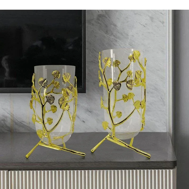 Gold-plated Ginkgo Leaf Bracket Glass Vase Hydroponics Flower Pots Artificial Flowers Decorative Floral Arrangement Golden Vases
Gold-plated Ginkgo Leaf Bracket Glass Vase Hydroponics Flower Pots Artificial Flowers Decorative Floral Arrangement Golden Vases