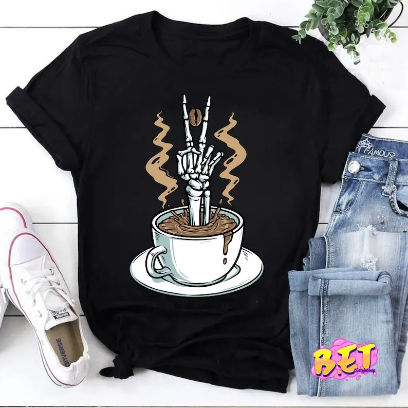 Funny T-Shirt Skeleton in Capuchino Dead Inside But Still Caffeinated , Coffee and Skeleton Shirt Streetwear Tees Short Sleeve
Funny T-Shirt Skeleton in Capuchino Dead Inside But Still Caffeinated , Coffee and Skeleton Shirt Streetwear Tees Short Sleeve