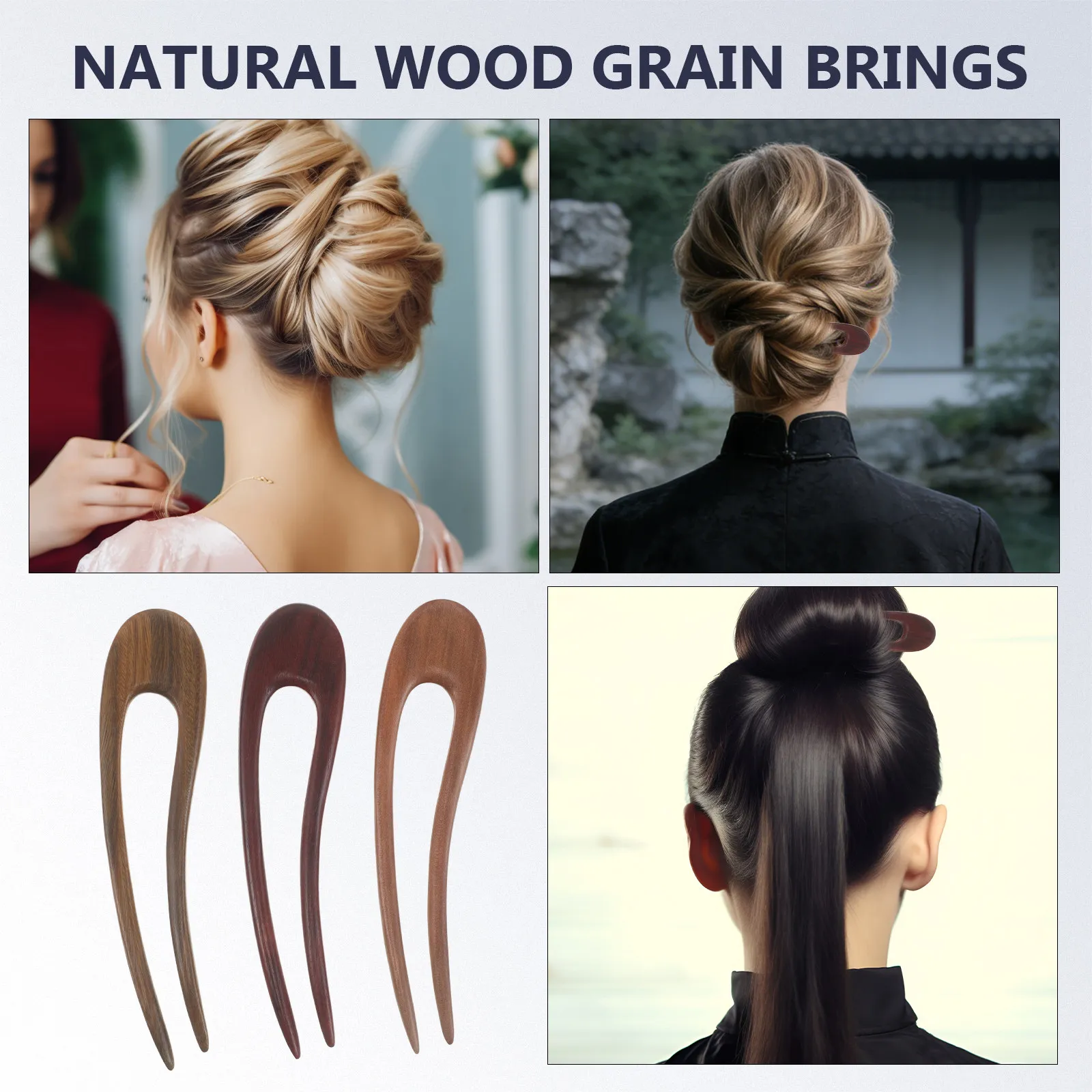 3Pcs Wood Hair Sticks Chopsticks U-Shaped Hair Forks for Buns Updo Chignon Vintage Chinese Traditional Hairpins Women Minimalist
3Pcs Wood Hair Sticks Chopsticks U-Shaped Hair Forks for Buns Updo Chignon Vintage Chinese Traditional Hairpins Women Minimalist