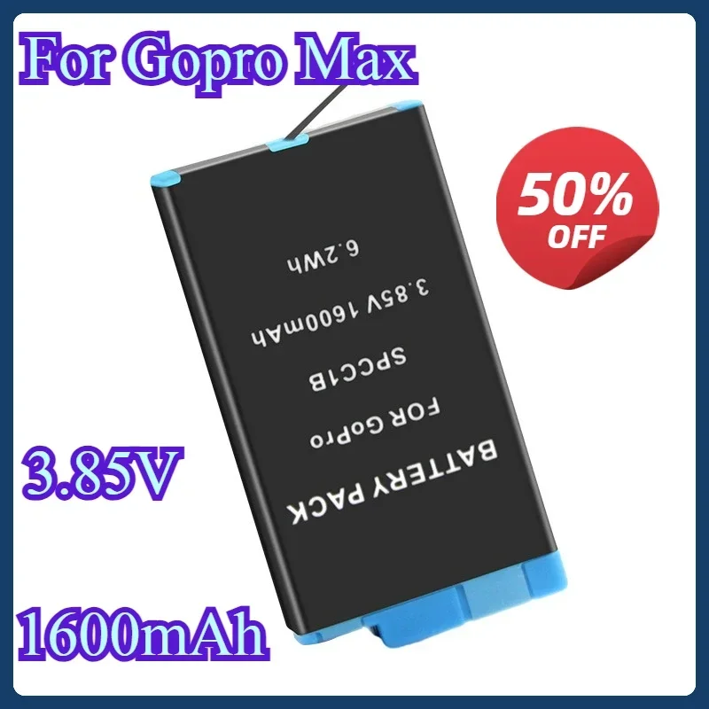 1600mAh Battery For Gopro Max Rechargeable Lithium Battery Storage For Gopro Max 360 Action Motion Camera Batteries Accessories
1600mAh Battery For Gopro Max Rechargeable Lithium Battery Storage For Gopro Max 360 Action Motion Camera Batteries Accessories