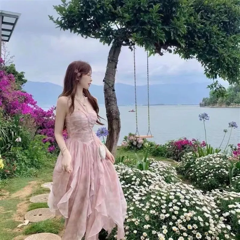 Elegant Summer New Style Wooden Ear Dress Women's Beach Vacation Fairy Skirt Casual mid Waist A-Line Skirt Polyester Fiber
Elegant Summer New Style Wooden Ear Dress Women's Beach Vacation Fairy Skirt Casual mid Waist A-Line Skirt Polyester Fiber