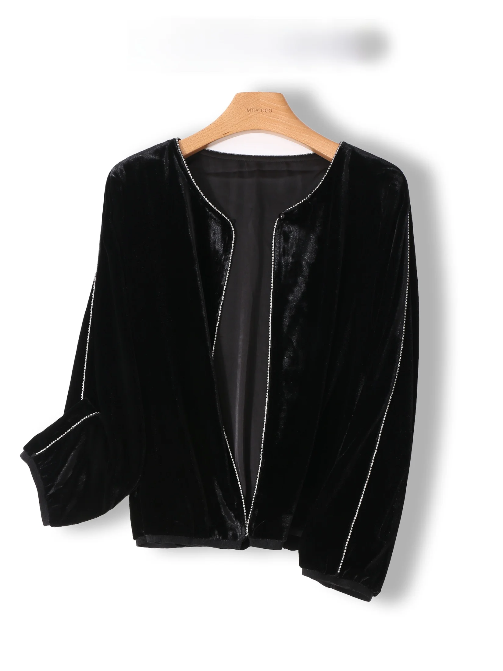 Elegant Commuting Diamond Embellished Velvet Short Jacket Sexy minus Age Open Cardigan Top Fashionable for All Who Wear
Elegant Commuting Diamond Embellished Velvet Short Jacket Sexy minus Age Open Cardigan Top Fashionable for All Who Wear