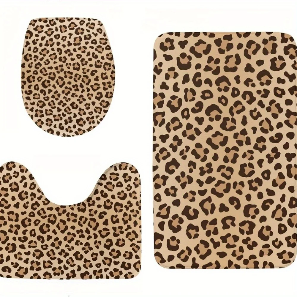 Набор из 3 ковриков для ванной с леопардовым принтом, коврик для туалета с изображением диких животных, нескользящие напольные коврики, влагопоглощающие, для домашнего декора
Набор из 3 ковриков для ванной с леопардовым принтом, коврик для туалета с изображением диких животных, нескользящие напольные коврики, влагопоглощающие, для домашнего декора