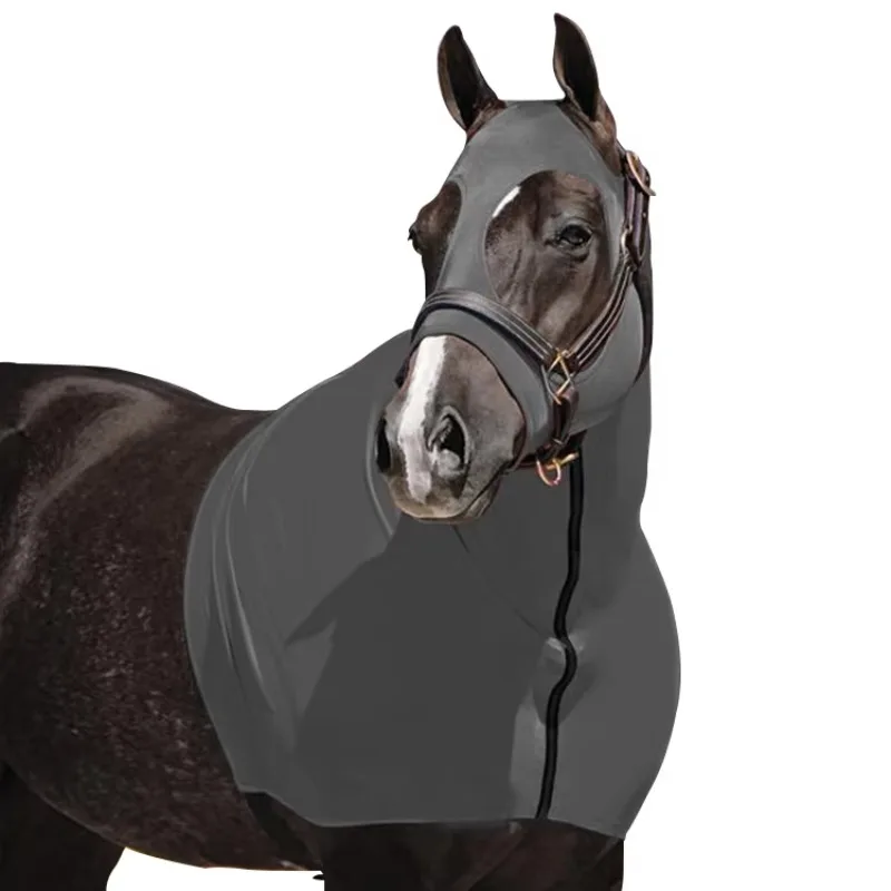 Durable Summer Elastic Nylon Horse Fly Mask Durable Slicker Body Suit with Full Zipper Comfortable Horse Hood
Durable Summer Elastic Nylon Horse Fly Mask Durable Slicker Body Suit with Full Zipper Comfortable Horse Hood