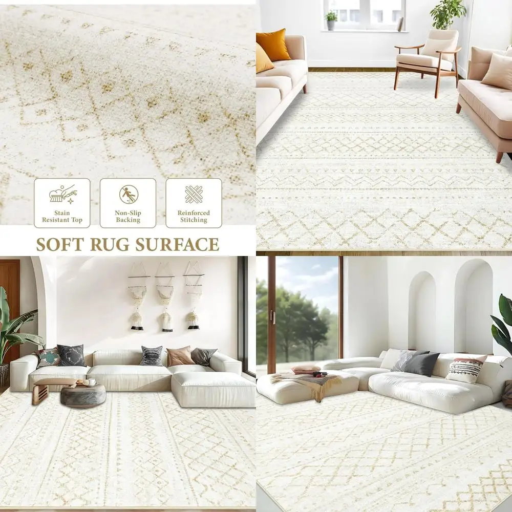 Large 5x7 Boho Geometric Area Rug, Non-Slip, Washable, Non-Shedding for Living Room, Bedroom, Office, Dining Room (Beige)
Large 5x7 Boho Geometric Area Rug, Non-Slip, Washable, Non-Shedding for Living Room, Bedroom, Office, Dining Room (Beige)