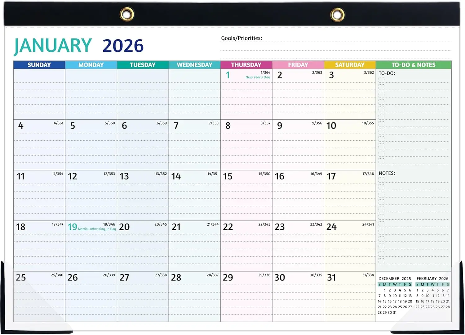 18-Month Desk Calendar 2026-2027, Large 17x12, To-Do Lists & Ruled Blocks
18-Month Desk Calendar 2026-2027, Large 17x12, To-Do Lists & Ruled Blocks