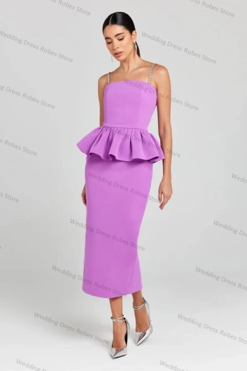 Purple Prom Dress Sexy Strap Sleeveless Bridal Robe Midi Evening Gowns Customized For Photoshoot
Purple Prom Dress Sexy Strap Sleeveless Bridal Robe Midi Evening Gowns Customized For Photoshoot
