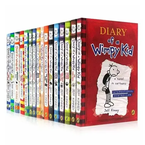 10 libri/set 1- 10/11-20 volumi Diario di Wimpy Kid Libro inglese Diario di Wimpy Kid Libri di narrativa per bambini