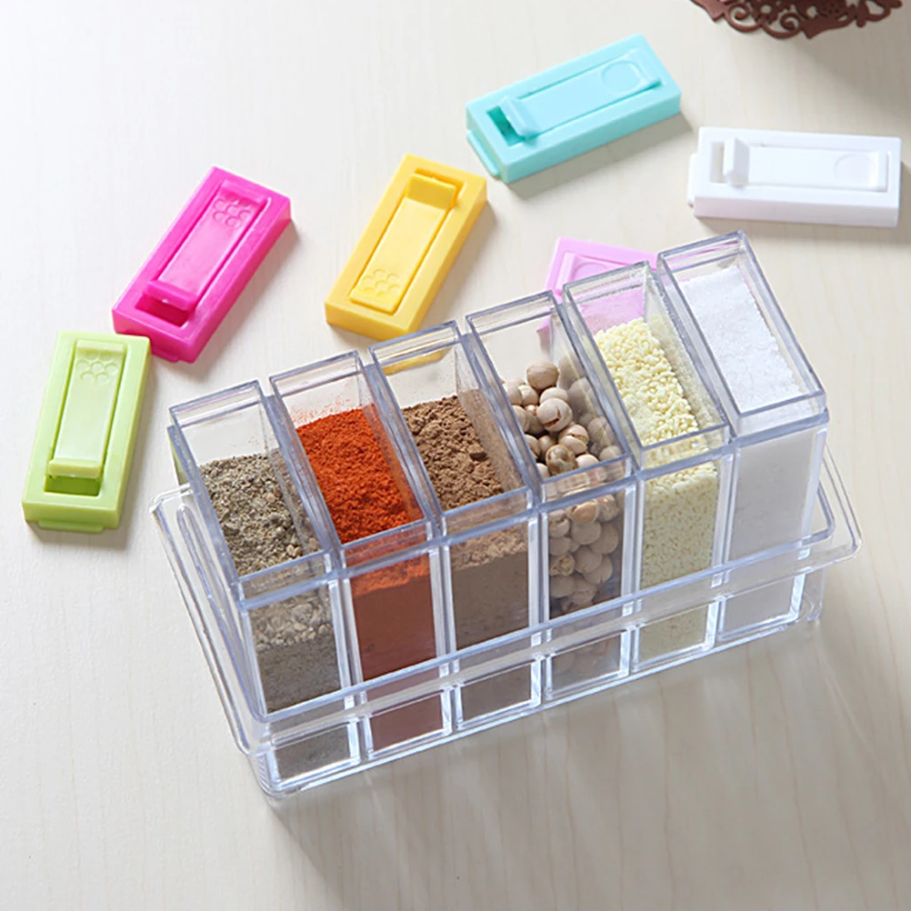6pcs Spice Jars Set Salt Pepper Clear Storage Containers Kitchen Seasoning Boxes Transparent Lids Dust Proof
6pcs Spice Jars Set Salt Pepper Clear Storage Containers Kitchen Seasoning Boxes Transparent Lids Dust Proof