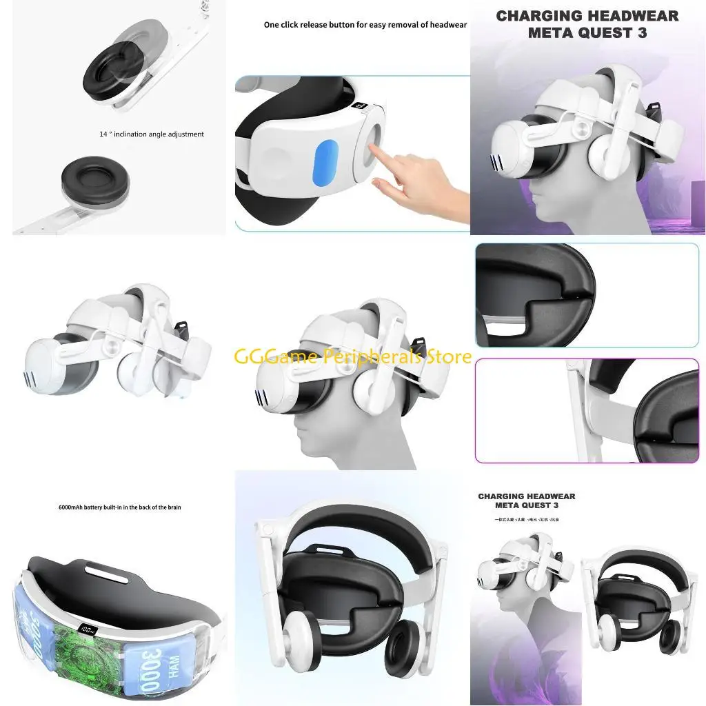 U55B Comfortable Head Strap For Quest3 Strap Comfort Adjustable Headband
U55B Comfortable Head Strap For Quest3 Strap Comfort Adjustable Headband