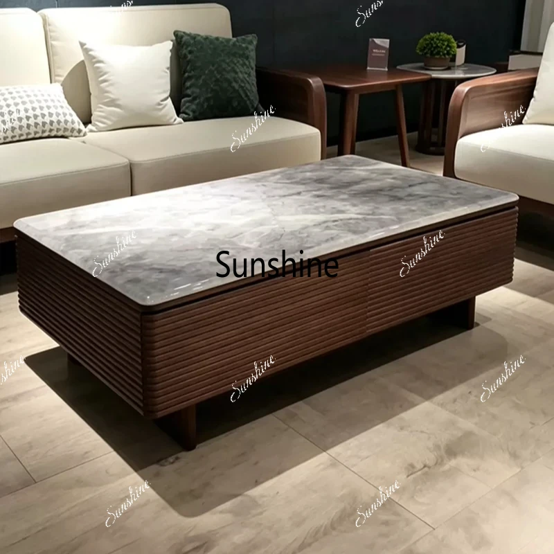 New Chinese solid wood coffee table living room minimalist storage marble countertop coffee table
New Chinese solid wood coffee table living room minimalist storage marble countertop coffee table