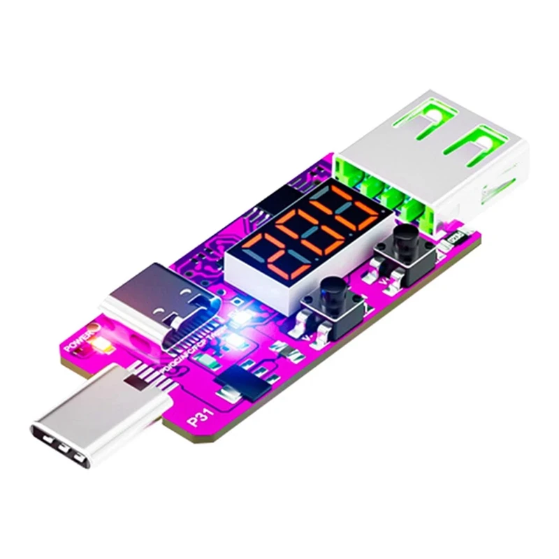 WCS-New PD3.1 28V Quick Recharge Trigger Automatic Digital Display Voltage Meter Ammeter Voltage Current Detector Board
WCS-New PD3.1 28V Quick Recharge Trigger Automatic Digital Display Voltage Meter Ammeter Voltage Current Detector Board