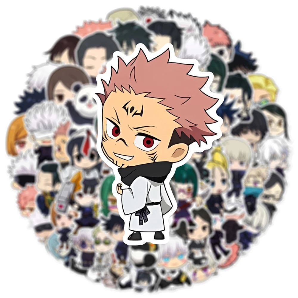 10/30/50pcs Anime Jujutsu Kaisen Stickers Waterproof Graffiti DIY Water Bottle Phone Notebook Bike Funny Cartoon Decals Packing
10/30/50pcs Anime Jujutsu Kaisen Stickers Waterproof Graffiti DIY Water Bottle Phone Notebook Bike Funny Cartoon Decals Packing