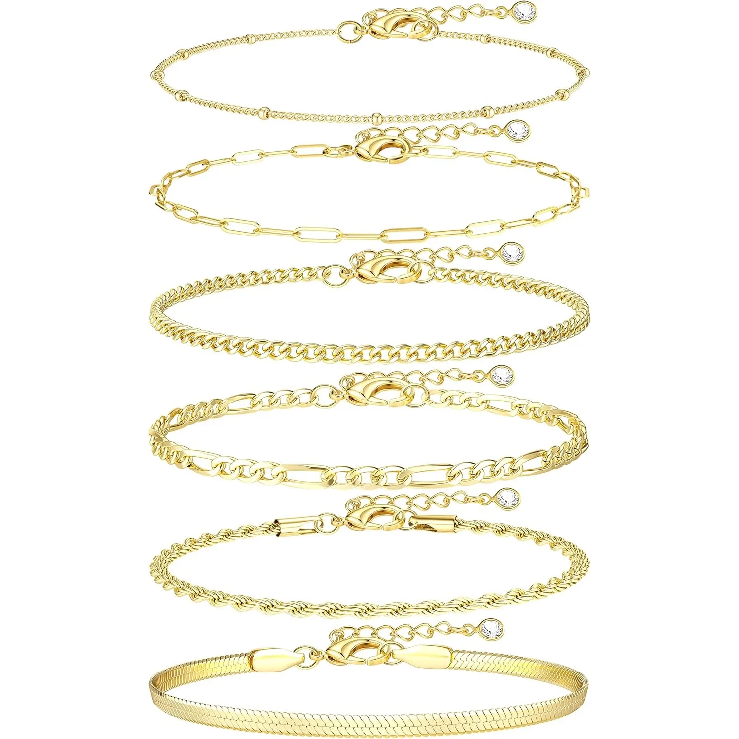 Bobisty Ankle Bracelets for Women Waterproof 14K Gold Plated Non Tarnish Layered Chain Rope Anklet Summer Foot Jewelry Gifts
Bobisty Ankle Bracelets for Women Waterproof 14K Gold Plated Non Tarnish Layered Chain Rope Anklet Summer Foot Jewelry Gifts