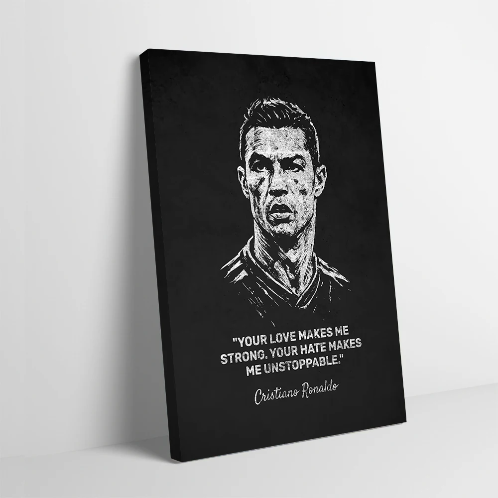 Cristiano Ronaldo Inspirational Love & Hate Quote Poster Customizable Printed Canvas Painting for Pictures Wall Art Decor Room
Cristiano Ronaldo Inspirational Love & Hate Quote Poster Customizable Printed Canvas Painting for Pictures Wall Art Decor Room