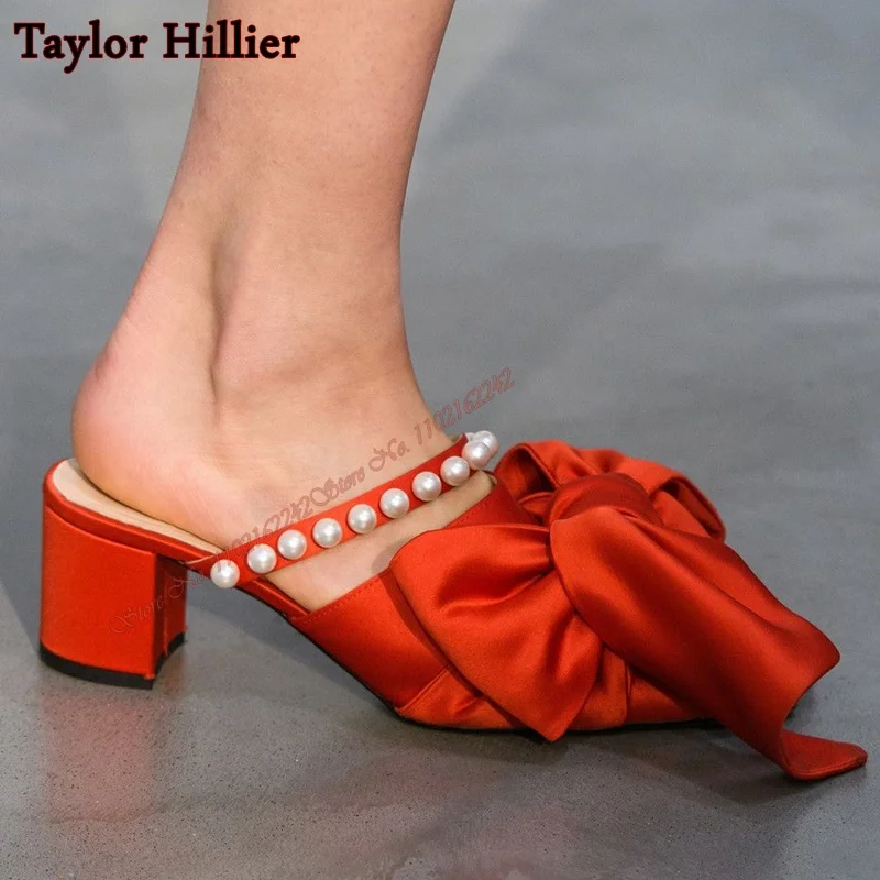 Bowknot Thick Heel Pumps Women'S Pointed Toe Open Heel Pearl Shoes Women'S Fashion Catwalk Comfortable Party Runway Shoes Spring
Bowknot Thick Heel Pumps Women'S Pointed Toe Open Heel Pearl Shoes Women'S Fashion Catwalk Comfortable Party Runway Shoes Spring