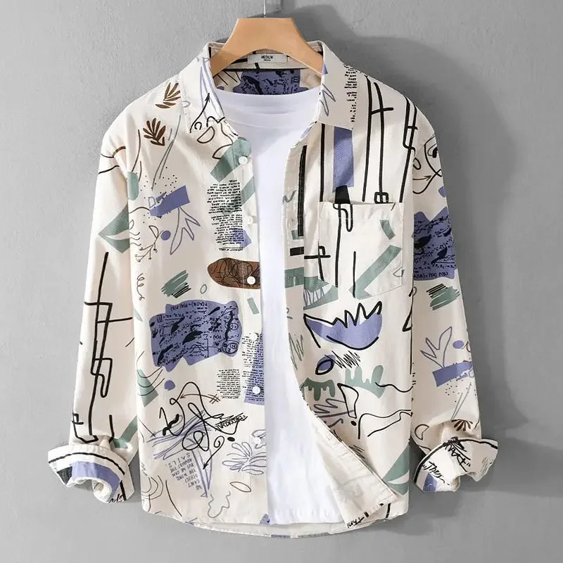 Loose Relaxed Hong Kong Style Trendy and Handsome Small Fresh Printed Men Long Sleeve Shirt XT296
Loose Relaxed Hong Kong Style Trendy and Handsome Small Fresh Printed Men Long Sleeve Shirt XT296
