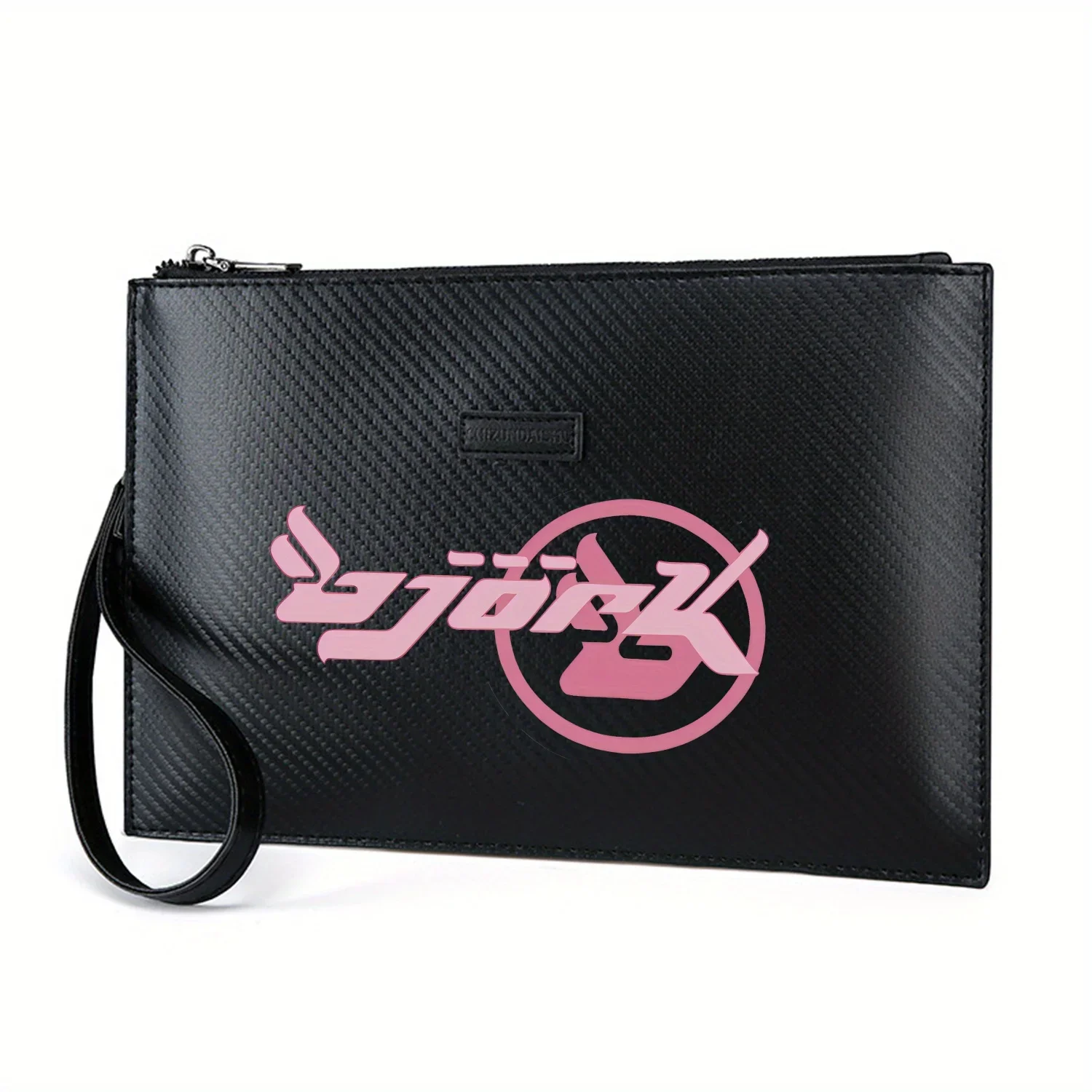 Pink letters circle background black. Elegant Printed PU Men's Handbag Fashionable and Practical for Everyday Carry
Pink letters circle background black. Elegant Printed PU Men's Handbag Fashionable and Practical for Everyday Carry