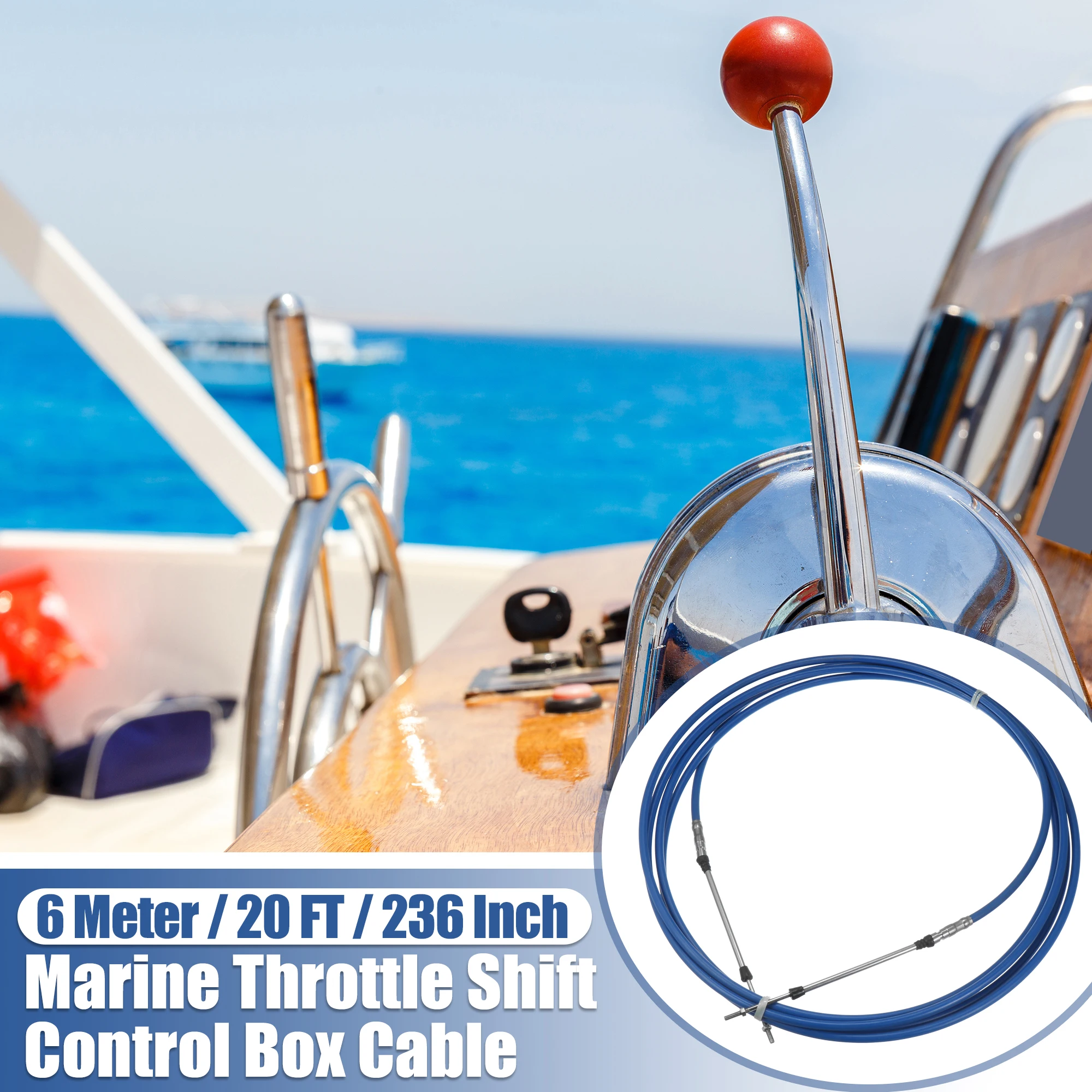 Motoforti 2pcs 20ft 6 Meter 236inch Marine Throttle Shift Remote Control Box Cable for Outboard Engine Boat - Not for Yamaha
Motoforti 2pcs 20ft 6 Meter 236inch Marine Throttle Shift Remote Control Box Cable for Outboard Engine Boat - Not for Yamaha