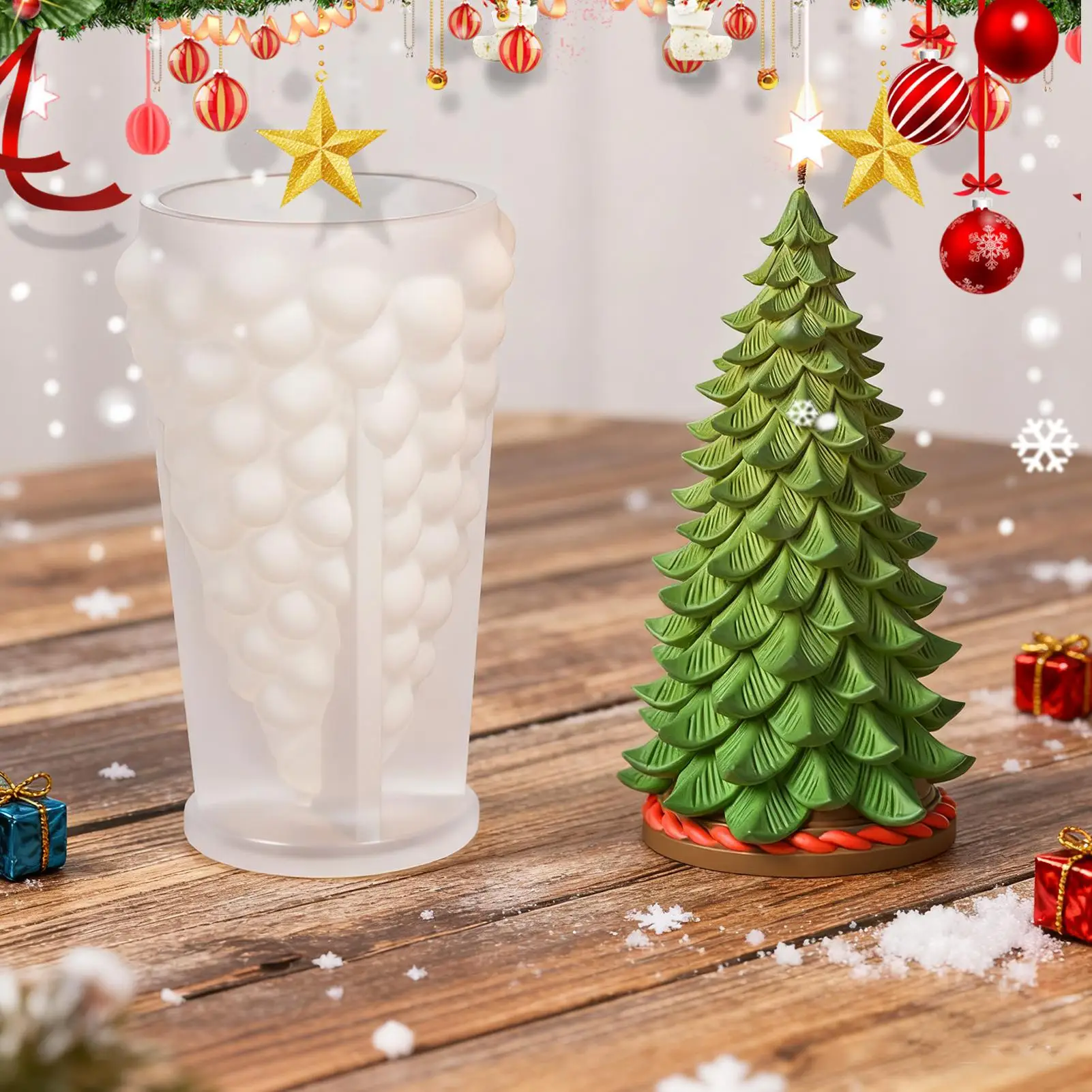 Christmas Molds Holiday Tree Candle Molds Christmas Decorations Crafting Tools Non Stick for Soap Plaster Resin Casting Art
Christmas Molds Holiday Tree Candle Molds Christmas Decorations Crafting Tools Non Stick for Soap Plaster Resin Casting Art