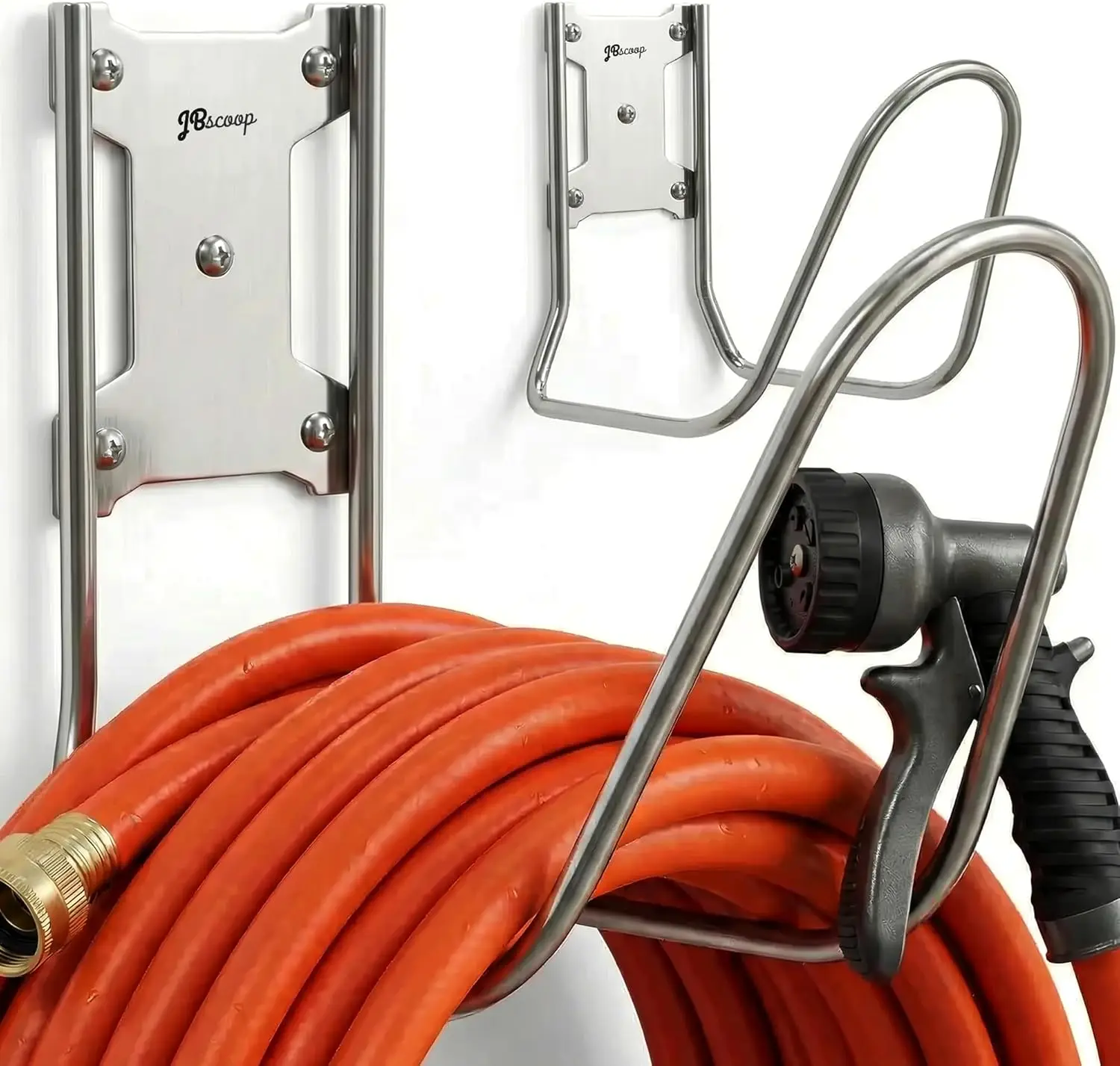 Large Stainless Steel Hose Holder, Heavy Duty Hanger Set of 2 for Garden and Yard
Large Stainless Steel Hose Holder, Heavy Duty Hanger Set of 2 for Garden and Yard
