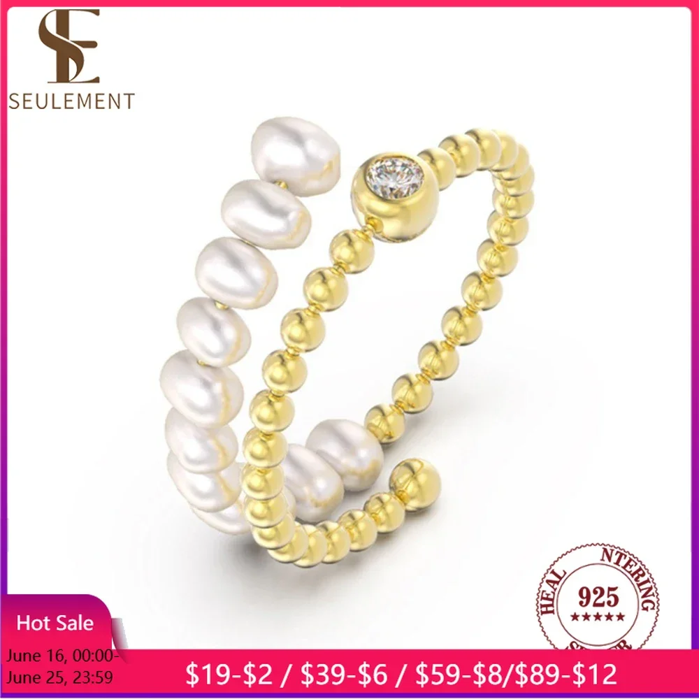 Seulement Natural Freshwater Pearls Multi Layered Rings for Women Fashion 925 Sterling Silver Engagement Ring Luxury Jewelry
Seulement Natural Freshwater Pearls Multi Layered Rings for Women Fashion 925 Sterling Silver Engagement Ring Luxury Jewelry