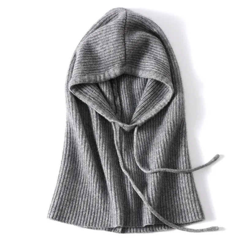Winter Warm Soft 100% Wool Balaclava Beanie Hat with Drawstring Hooded Skullies for Women Neck Face Protection Knitted Headgear
Winter Warm Soft 100% Wool Balaclava Beanie Hat with Drawstring Hooded Skullies for Women Neck Face Protection Knitted Headgear