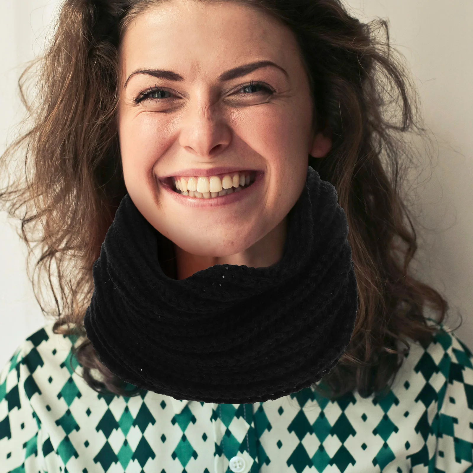 Winter Warm Knit Wool Blend Cowl Scarf One Size Loop Neckwear for Women Men Thick Black Fashionable Casual Style Daily Use Gift
Winter Warm Knit Wool Blend Cowl Scarf One Size Loop Neckwear for Women Men Thick Black Fashionable Casual Style Daily Use Gift