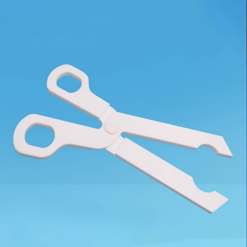 Polytetrafluoroethylene crucible clamp pliers semiconductor lens clamp size 220-300-350mm 
Polytetrafluoroethylene crucible clamp pliers semiconductor lens clamp size 220-300-350mm