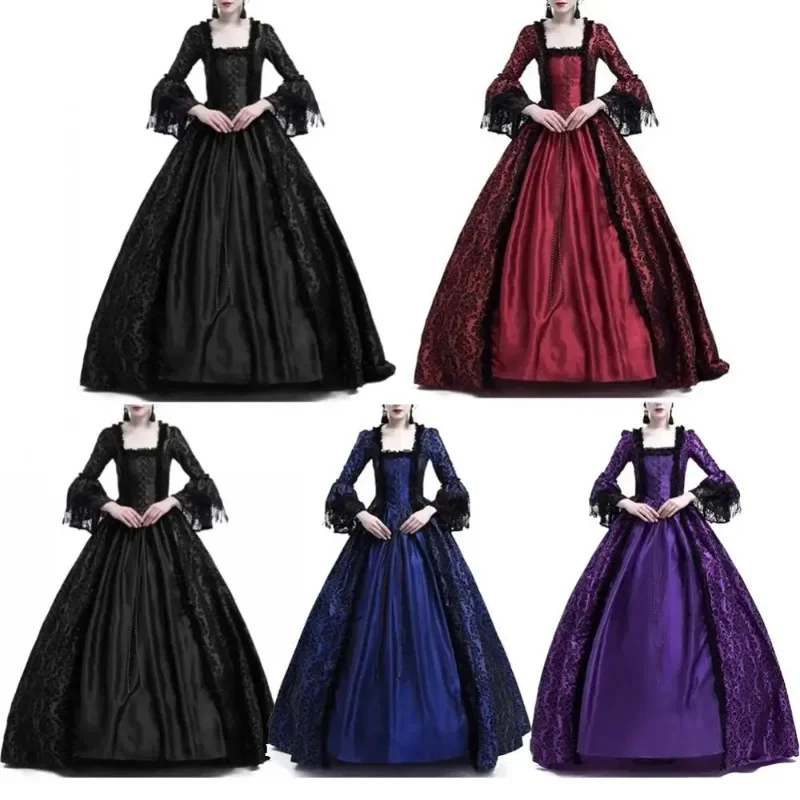 Women Vintage Medieval Gothic Square Neck Flare Sleeve Lace Patchwork Maxi Dress bodycon dress dresses
Women Vintage Medieval Gothic Square Neck Flare Sleeve Lace Patchwork Maxi Dress bodycon dress dresses