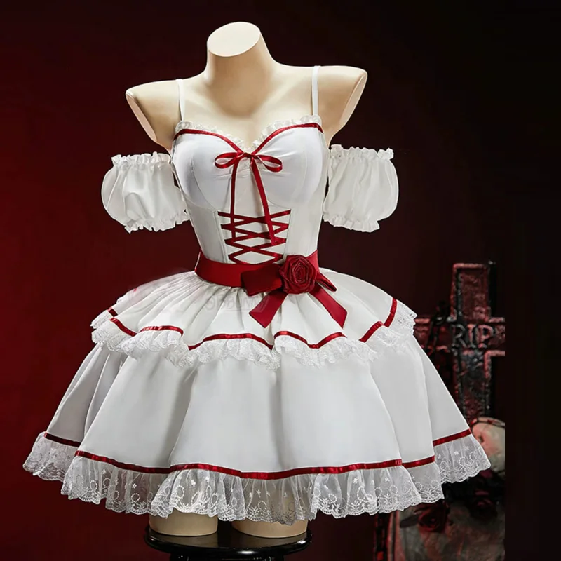 Horror Bride of Chucky Annabelle Cosplay Costume Women Sexy Sling Ghost Bride Dress Socks Suit Halloween Carnival Party Clothes
Horror Bride of Chucky Annabelle Cosplay Costume Women Sexy Sling Ghost Bride Dress Socks Suit Halloween Carnival Party Clothes
