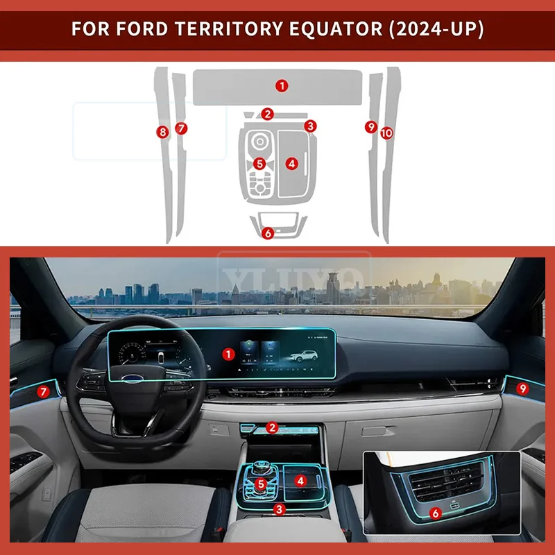 For Ford Territory 2024 2025 Equator Sport Car TPU Protective Interior Film Anti-scratch Center Console Screen Accessories
For Ford Territory 2024 2025 Equator Sport Car TPU Protective Interior Film Anti-scratch Center Console Screen Accessories