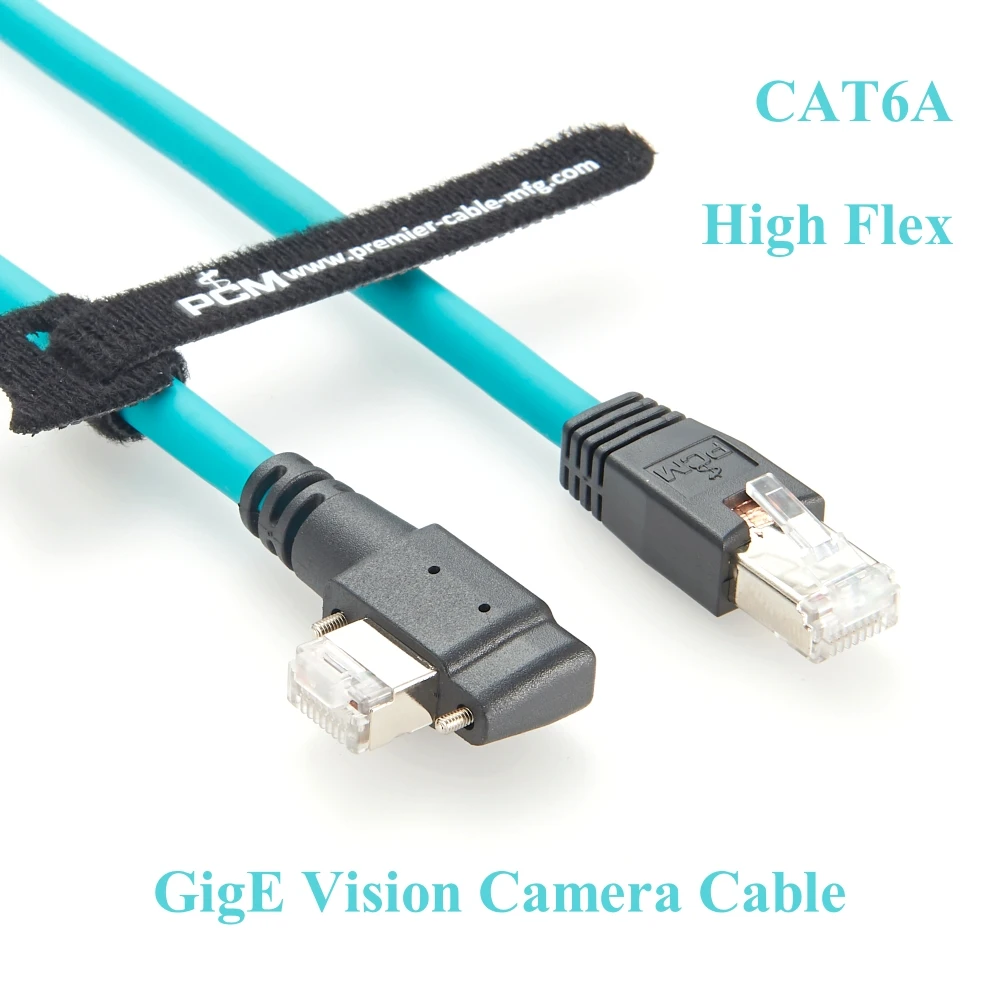 GigE Vision Cable Elbows Right Angle RJ45 CAT6A GigE Camera Cord High Flex Industrial Ethernet For Machine Vision Frame Grabber
GigE Vision Cable Elbows Right Angle RJ45 CAT6A GigE Camera Cord High Flex Industrial Ethernet For Machine Vision Frame Grabber