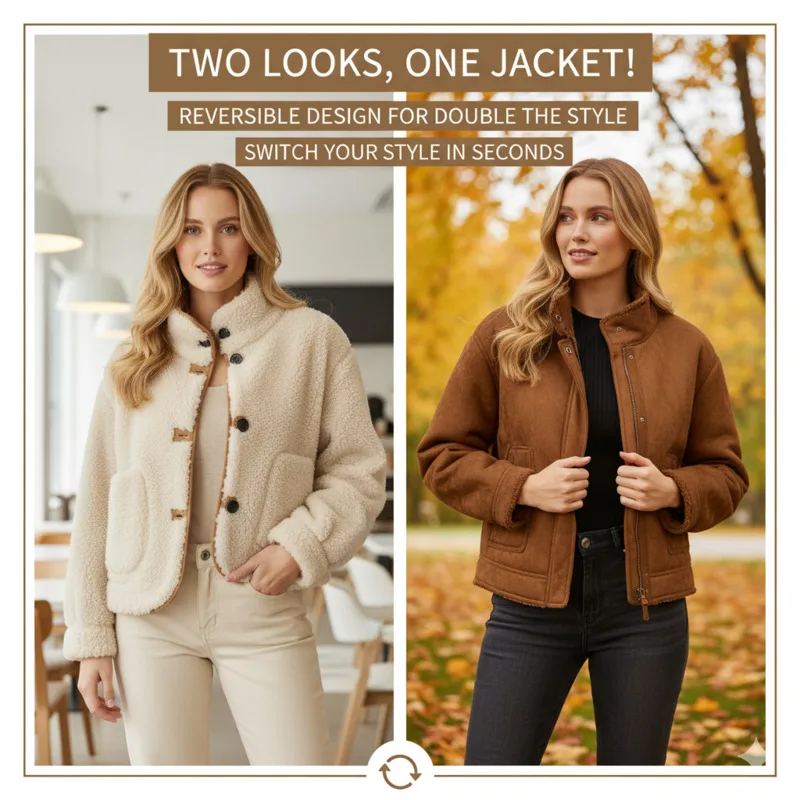 Lamb Wool Jacket Faux Fur Reversible Jacket Coat Top Girl Autumn Winter Fashion Ins Double-sided Jacket Coat Unisex Top Coat New
Lamb Wool Jacket Faux Fur Reversible Jacket Coat Top Girl Autumn Winter Fashion Ins Double-sided Jacket Coat Unisex Top Coat New