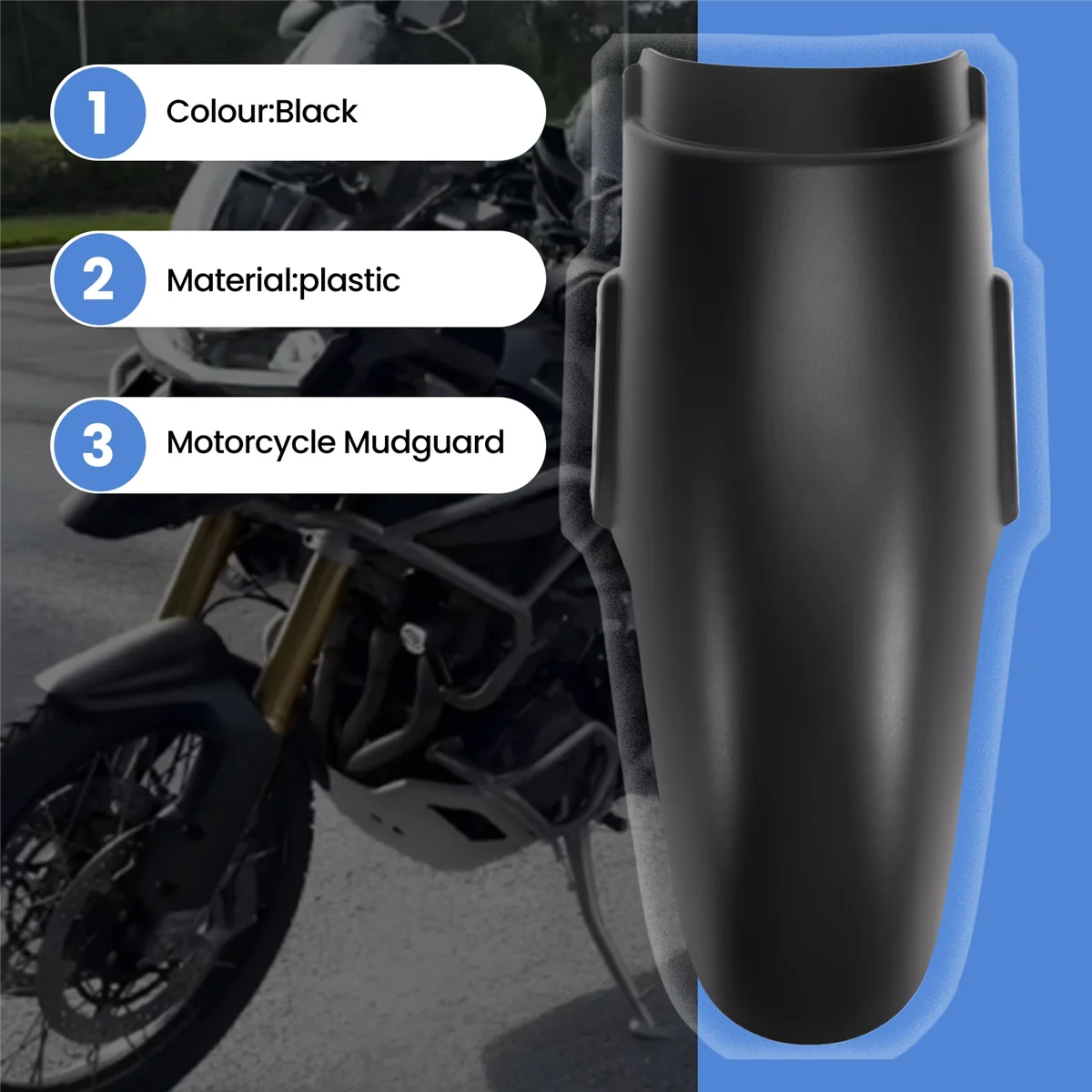 T48C_Motorcycle Front Fender Mudguard Extender Splash Guard Extension for Tiger 1200 Rally Pro Rally Explor 2022-2024
T48C_Motorcycle Front Fender Mudguard Extender Splash Guard Extension for Tiger 1200 Rally Pro Rally Explor 2022-2024