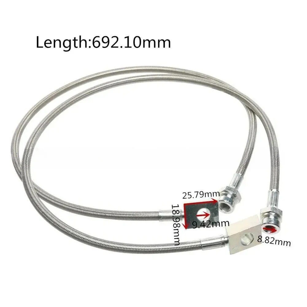 Front Brake Line Kit Compatible with For Jeep XJ YJ TJ TJ Unlimited 1984-2006 Stainless Steel Extended Lines OE Part 89702
Front Brake Line Kit Compatible with For Jeep XJ YJ TJ TJ Unlimited 1984-2006 Stainless Steel Extended Lines OE Part 89702