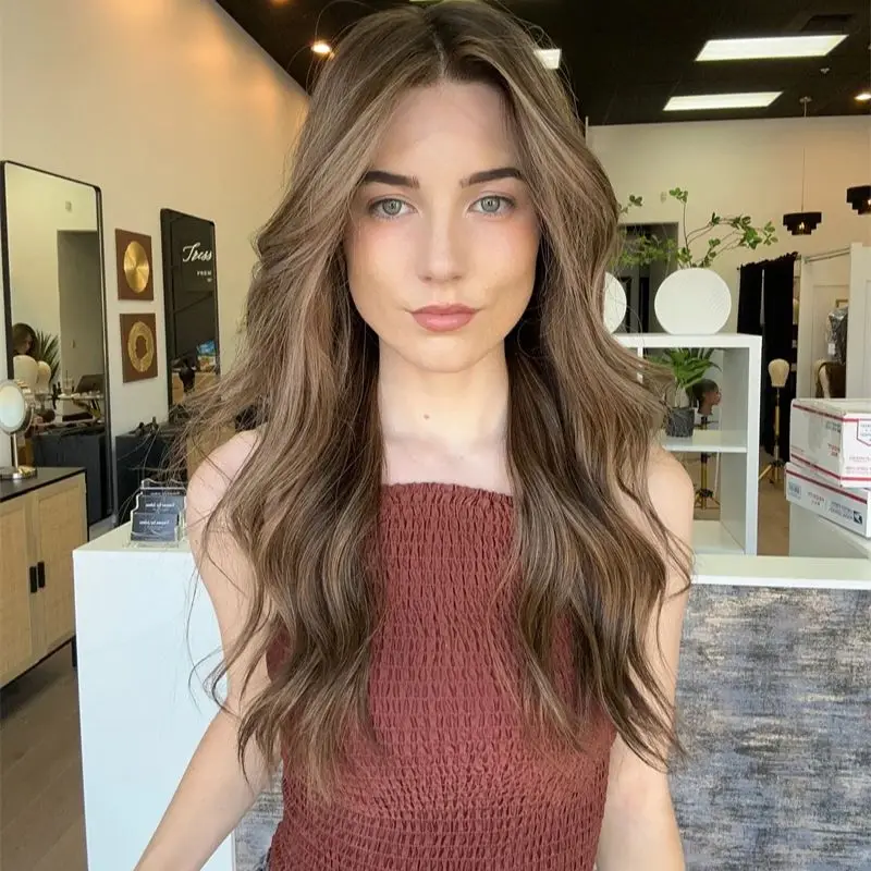 High Quality HD Lace Frontal Wig Ash Brown Blonde Highlights Balayage Natural Hair Wig Synthetic Fibre Blend Human Hair Wig Sale
High Quality HD Lace Frontal Wig Ash Brown Blonde Highlights Balayage Natural Hair Wig Synthetic Fibre Blend Human Hair Wig Sale