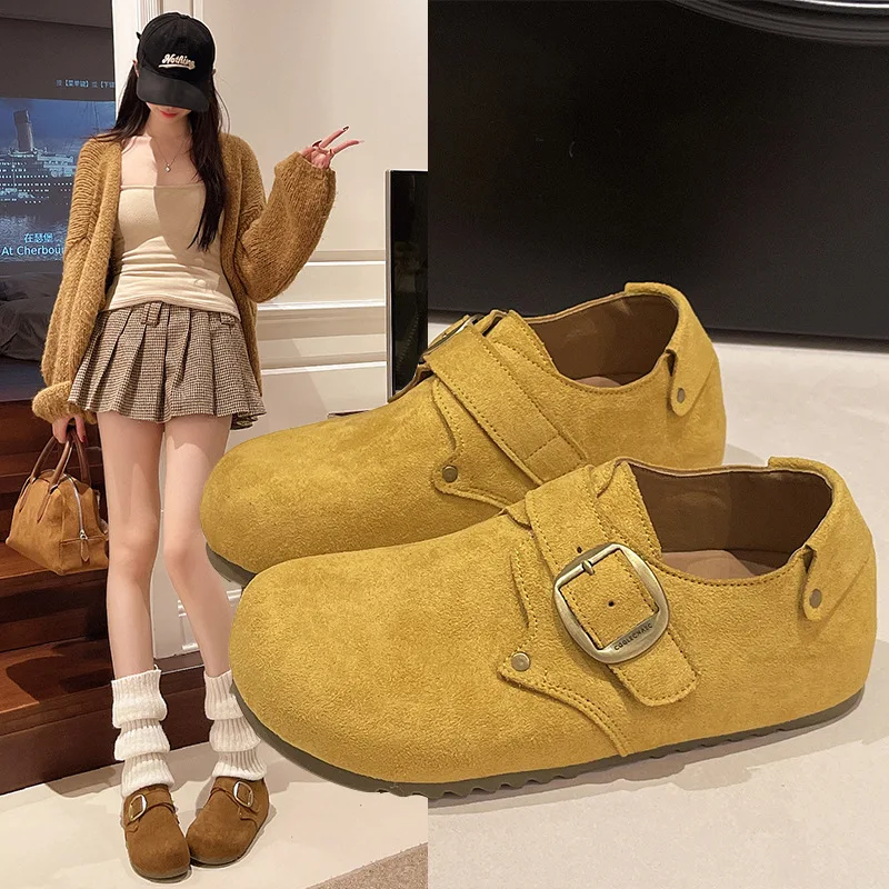 2026 Зимние женские замшевые лоферы без шнуровки, повседневная обувь с круглым носком и полным покрытием на низком каблуке и нескользящей резиновой подошве, теплая плоская подошва
2026 Зимние женские замшевые лоферы без шнуровки, повседневная обувь с круглым носком и полным покрытием на низком каблуке и нескользящей резиновой подошве, теплая плоская подошва